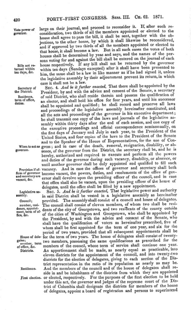 dc organic act of 1871