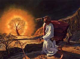 The Almighty spoke to Moses in Hebrew from the Burning Bush.