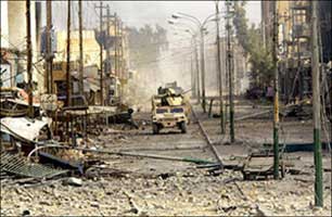 Total destruction of beautiful, historic Iraq.