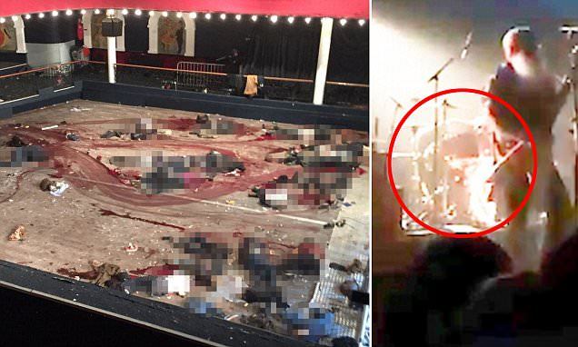 WARNING GRAPHIC CONTENT: Online usage fee £500. Print use £750. All fees will be paid to a charity of the Daily Mirror's choice. THIS BETTER QUALITY IMAGE REPLACES EARLIER VERSION SENT. The scene inside the Bataclan Theatre in Paris, France in the aftermath of the terrorist attack on the venue on Friday 13th November 2015.